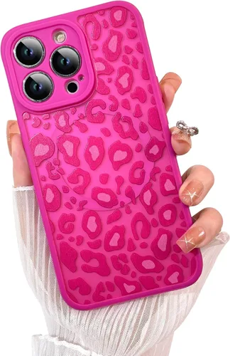 Miniatura 32 de KANGHAR - Funda para iPhone 11 [Compatible con Magsafe] Patrón estampado de leopardo Lindo guepardo Funda protectora magnética para niñas, mujeres