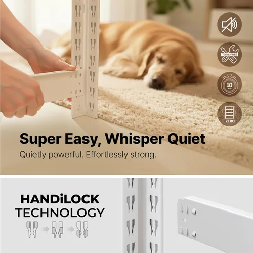 Miniatura 6 de HOMEDANT House Unidad de Estantería de Metal Laminado de 5 Niveles Estante de Almacenamiento Ajustable Rack Utilitario Estantes de Servicio Pesado