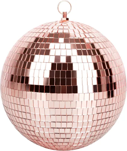 Bola de espejo para discoteca, DJ, club, fiesta, boda, decoración del hogar, Muscab, bola de discoteca de 8 pulgadas con anillo para colgar, color