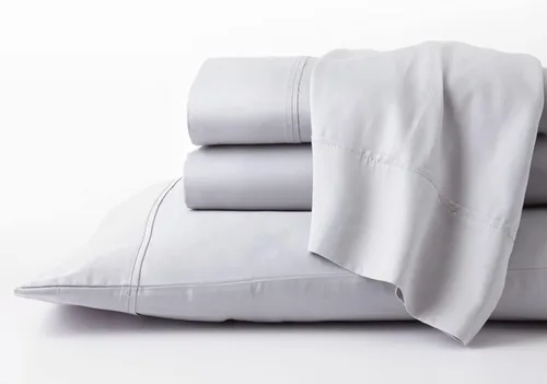 Miniatura 5 de GhostBed King Cooling - Juego de sábanas de lujo de algodón Supima y Tencel, resistente a las arrugas, con bolsillos profundos, 6 piezas, color gris