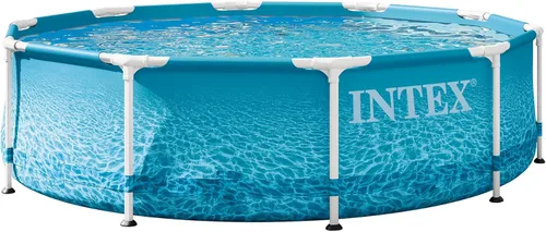 Miniatura 10 de INTEX 28206EP - Piscina sobre el suelo con marco de metal junto a la playa, 10 pies x 30 pulgadas, solo piscina (bomba no incluida)