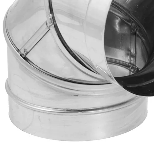 Miniatura 8 de DuraVent Tubo de codo de acero inoxidable, plata