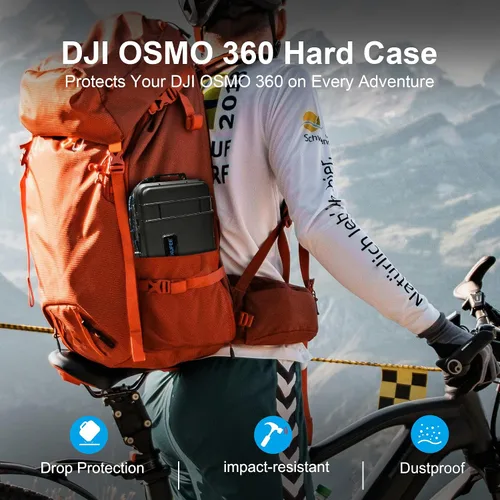 Miniatura 5 de Lekufee Estuche rígido impermeable de viaje para DJI Osmo 360, batería y otros accesorios (solo funda y bolsa)