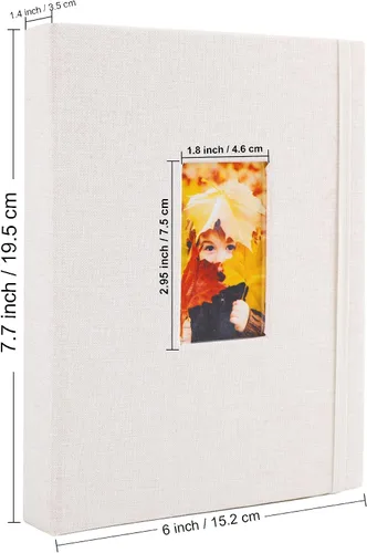 Miniatura 7 de Polaroid - Álbum de fotos, pequeño libro de imágenes con capacidad para 280 fotos, libro de recuerdos beige para imágenes de 2 x 3 pulgadas, álbum