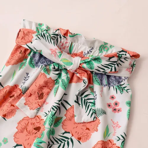Miniatura 203 de Kucnuzki Conjunto de ropa para bebé niña pequeña, camisa de manga con volantes, pantalón floral, ropa de otoño e invierno para niña