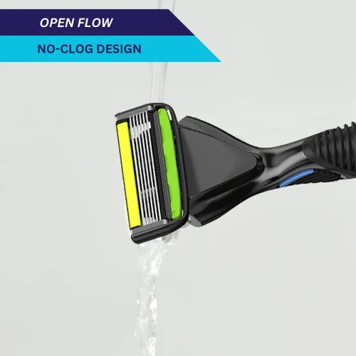 Miniatura 2 de SWIPE Kit de maquinilla de afeitar prémium de 6 cuchillas para hombre (mango de cabeza flexible + 4 repuestos) (sin recortadora)