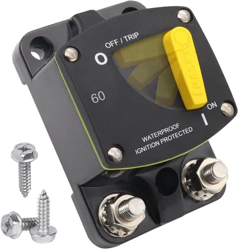 Miniatura 25 de E69 Interruptor de circuito de 10 A T3 con restablecimiento manual Mini de montaje en superficie IP66 Interruptor conmutable de 10 A