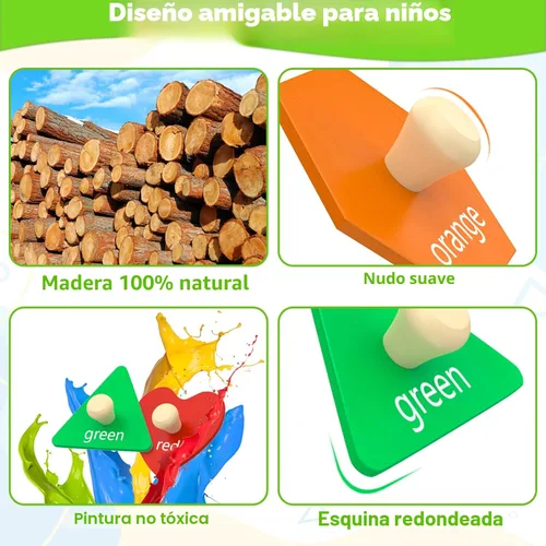 Miniatura 4 de Jumlys Juguetes Montessori para niños pequeños de 1, 2, 3 años, rompecabezas de madera con formas educativas para bebés de 12-18-24 meses, juguetes