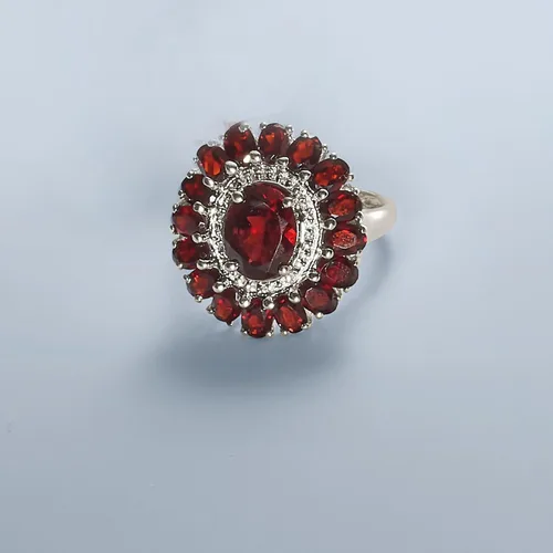 Miniatura 4 de Ross-Simons 5.20 ct. t.w. Garnet Ring in Sterling Silver