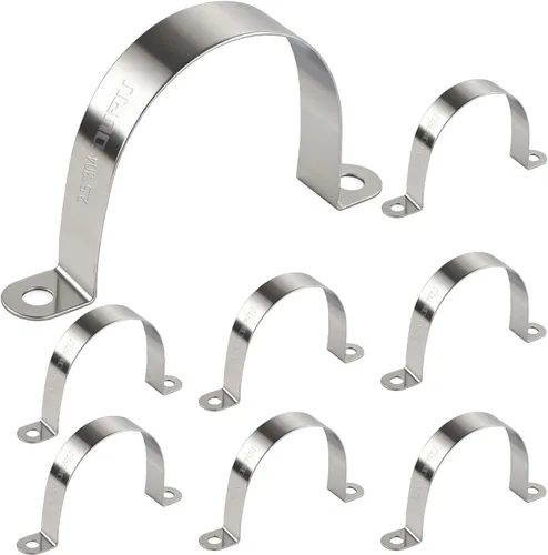 Miniatura 13 de OURU 30 abrazaderas de conducto de 1 pulgada de acero inoxidable 304, abrazadera de tubo de metal rígido en U, correa de tubo de 2 agujeros