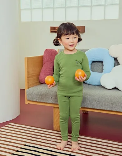 Miniatura 5 de moimoln Pijama de algodón suave y liso de manga larga para bebés y niños, 6 meses a 5 años