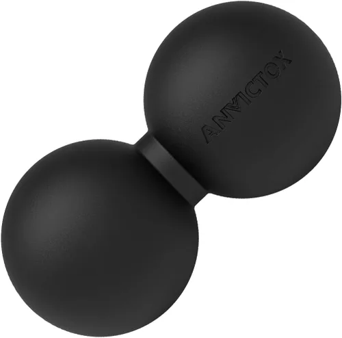 Miniatura 8 de Bola de masaje de maní, doble bola de lacrosse para cuello y espalda, bola masajeadora de liberación miofascial de densidad media para masaje