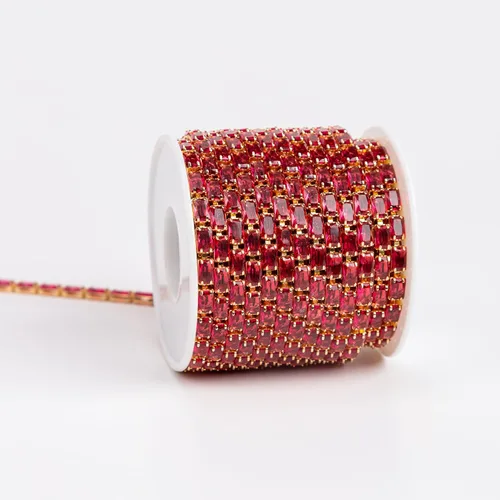 Miniatura 24 de KAOYOO 10 yardas de diamantes de imitación de circón de 0.079 pulgadas para manualidades de costura, decoración de bricolaje