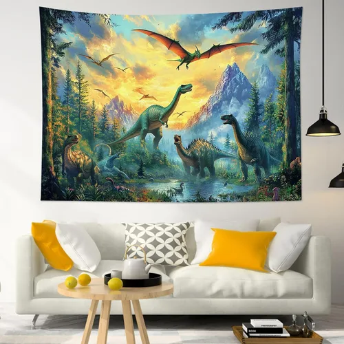 Miniatura 9 de HVEST Tapiz de pared de lobo para colgar en la pared, tapiz de animales salvajes, lobos aullidos en tapices nevados, escena de nieve de invierno