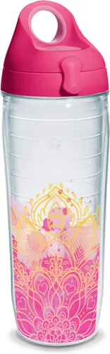 Miniatura 13 de Tervis Vaso aislado de doble pared con aislamiento de flor de loto de yoga hecho en Estados Unidos mantiene las bebidas frías y calientes, 16 onzas