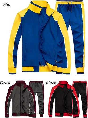 Miniatura 4 de Litteking Conjunto deportivo de 2 piezas para hombre, estilo casual, manga larga, para correr