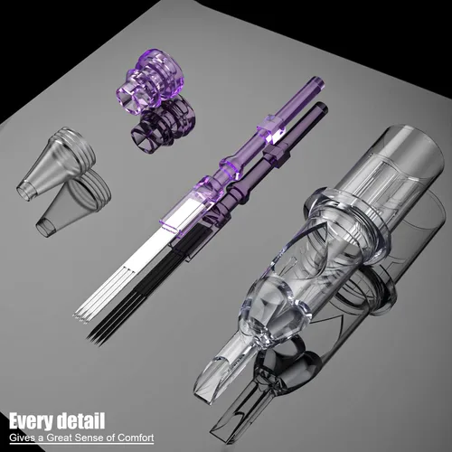 Miniatura 7 de Wormhole Tattoo Agujas de cartucho, 20 cartuchos desechables de aguja de tatuaje 7M1, estándar de 7 pilas Magnum para bolígrafo de tatuaje, máquina