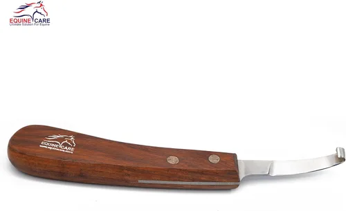 Miniatura 2 de Equine Care Cuchillo de pezuña para zurdos – Hoja de acero corta J2 afilada, herramienta profesional para recortar pezuñas de caballo, cabras