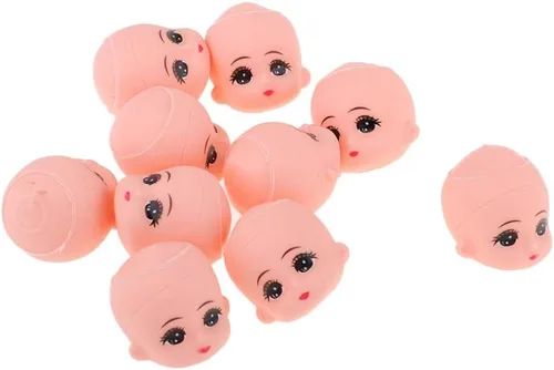 Esquirla 10 piezas de ojos grandes bebé esculpir sin el pelo llavero bebé juguete DIY cuerpo personalizado partes