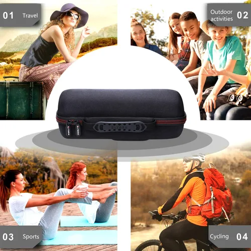 Miniatura 7 de LTGEM - Funda compatible con altavoz portátil impermeable JBL Pulse 4/3, color negro