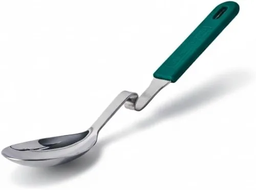 Miniatura 12 de Souper Cubes + Lori Greiner Cucharón de sopa sin desorden de acero inoxidable con mango de silicona - Cucharón de sopa de metal con diseño sin