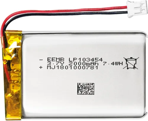 EEMB Batería de Polímero de Litio 3.7V 2000mAh 103454 Paquete de Batería Recargable Lipo con Conector JST para Altavoz y Dispositivo Inalámbrico -