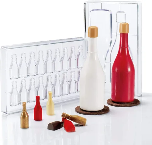 Miniatura 2 de Martellato MA3010 Molde de chocolate con 2 cavidades de media botella de vino