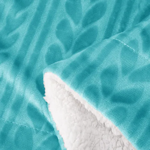 Miniatura 7 de Exclusivo Mezcla - Manta de forro polar sherpa reversible, mantas de lujo de terciopelo mullidas y suaves para sofá, 50 x 70 pulgadas, color azul
