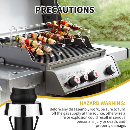 Miniatura 7 de Encendedor GS4 para Weber, GS4 Parrilla Encendedor Botón Pulsador Piezas de Repuesto para Weber #66220 Fit Weber GS4 Genesis II & Spirit II Gas Para
