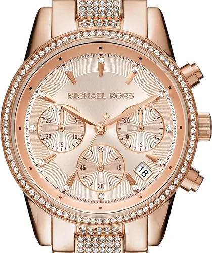 Miniatura 3 de Reloj Ritz de acero inoxidable para mujer de Michael Kors con cristal Topring.