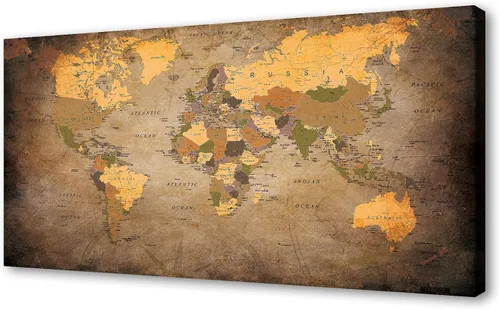Miniatura 11 de B0550 - Póster de mapa del mundo, lienzo para pared, diseño moderno enmarcado del mundo, decoración de oficina en casa, mapas, impresiones
