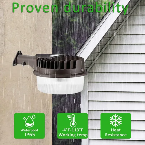 Miniatura 5 de Luz LED de Granero 120W, 5000K Luz de Día 18000LM de Anochecer a Amanecer Luz LED de Patio Exterior con Fotocélula, 800W MH/HPS Equiv, Luz LED
