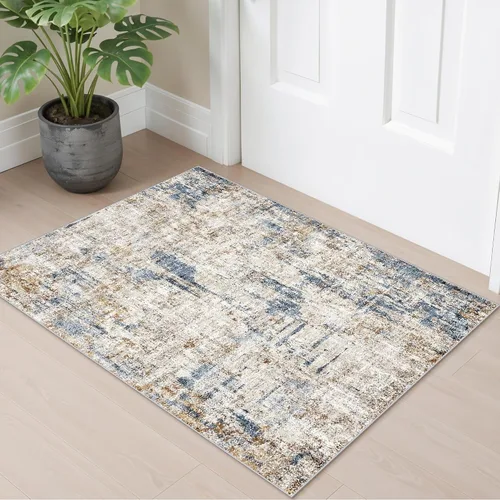 Miniatura 126 de Alfombra antideslizante lavable de 2 x 3 pies - Alfombra suave de pelo bajo para cocina, entrada y dormitorio - Tapete moderno para puerta