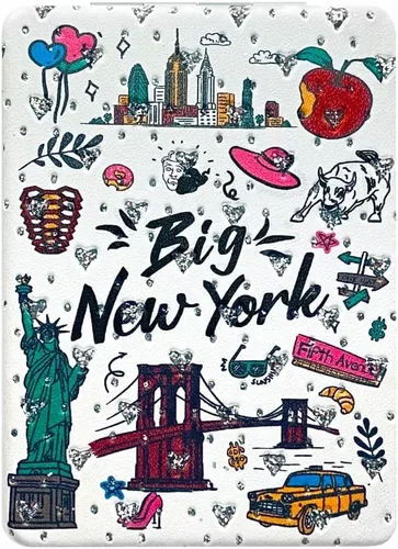 Miniatura 9 de Niñas y mujeres moda elegante recuerdo de Nueva York espejo de viaje espejo de mano espejo cosmético maquillaje compacto espejo (JMR-270801J)