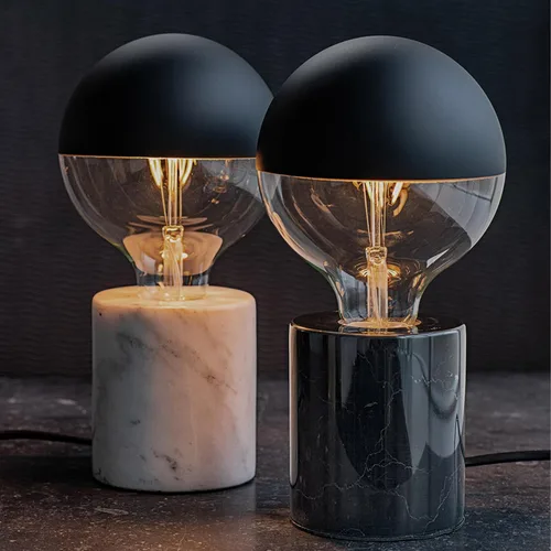 Miniatura 2 de Foco de medio cromo, bombillas LED Edison regulables de 6 W (equivalente a 60 W), forma de globo G80/G25 decorativa, luz reflejada mitad negra, luz