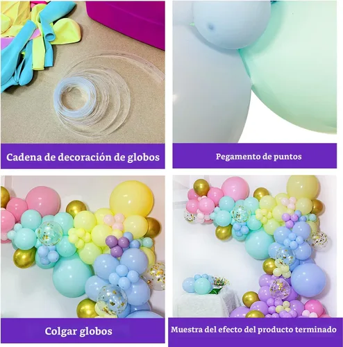 Miniatura 3 de Kit de Arco de Guirnalda de Globos Arcoíris de 219 Piezas Globos de Látex de Diferentes Tamaños Globos de Fiesta Pastel Surtidos Arco de Globos