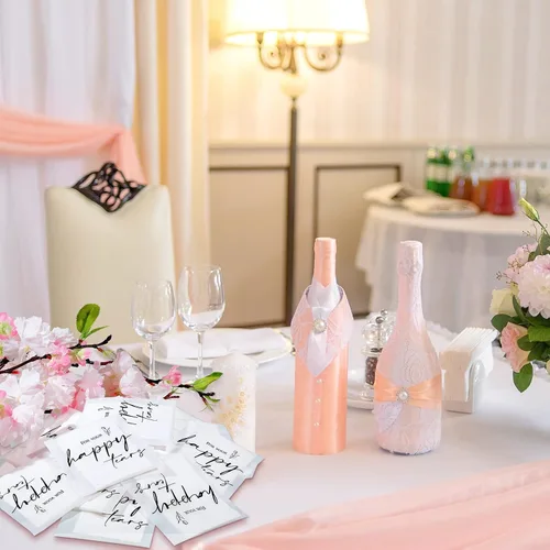 Miniatura 7 de Eaasty Paquete de 90 pañuelos Happy Tears para boda, 3 capas, pañuelos de boda para invitados, tamaño de viaje, papel facial a granel, bolsas