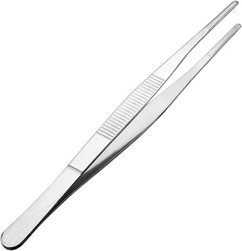 Miniatura 6 de uxcell 1 pinza recta de acero inoxidable 430 de 6.3 pulgadas con punta dentada, herramienta de jardín diaria