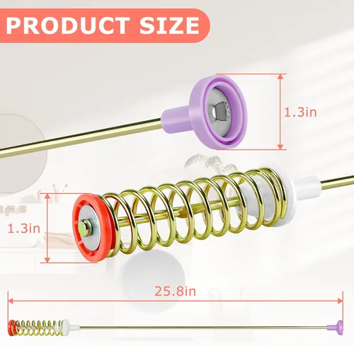 Miniatura 2 de Varillas de suspensión WA45H7000AW/A2 WA45H7200AW/A2 WA422PRHDWR/AA (65.5cm) para lavadora Samsung WA400PJHDWR WA5451ANW WA45N3050AW/A4
