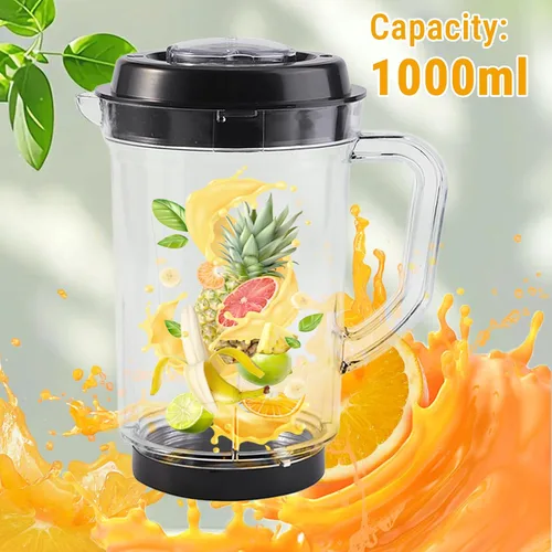 Miniatura 4 de Jarra de repuesto para licuadora, 33.8 fl oz de grado alimenticio de PC transparente, contenedor compatible con licuadora para modelos Magic Bullet