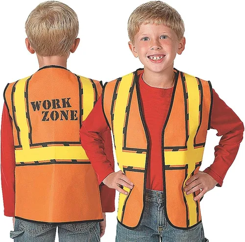 Miniatura 3 de Fun Express Chaleco de trabajador de construcción para niños, disfraz de Halloween y accesorios de juego activo