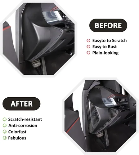 Miniatura 5 de Adhesivo decorativo suave de fibra de carbono real 3D para automóvil, antichoque, para salpicadero, puerta lateral, compatible con Corvette C8