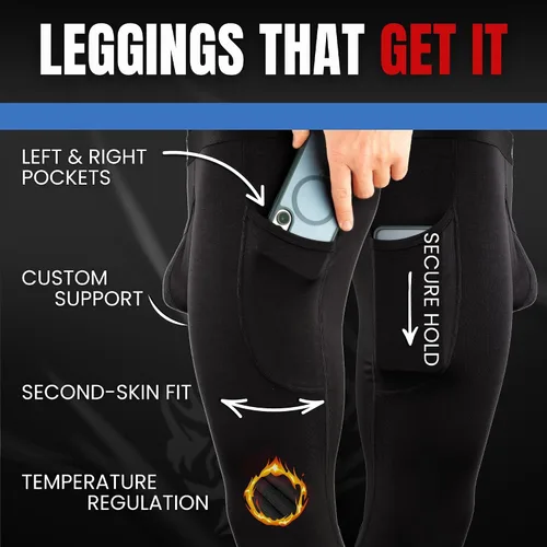 Miniatura 27 de Real Men ABCD Pouch - Pantalones de compresión para hombre, paquete de 1, 2 y 3, leggings para hombre, pantalones de yoga, medias, capa base