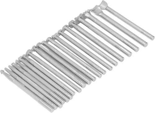 Miniatura 4 de 20Pcs Leather Stamping Tools Set, DIY Leather Stamp Punch Tools with 20 Patterns, High Hardness Anti Rust Alloy Steel for Saddle Making, Leather