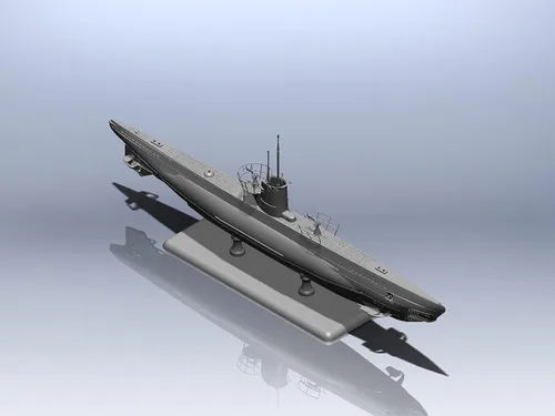 Miniatura 4 de ICM S.010 - Kit de modelo de embarcación militar de plástico U-Boat Tipo IIB (1943), submarino alemán - Escala 1:144
