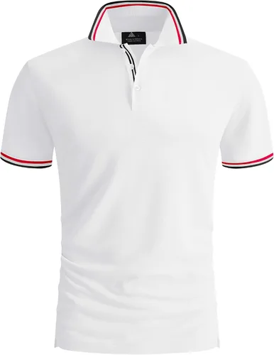 Miniatura 3 de ZITY Camiseta polo de manga corta para hombre, para golf, tenis