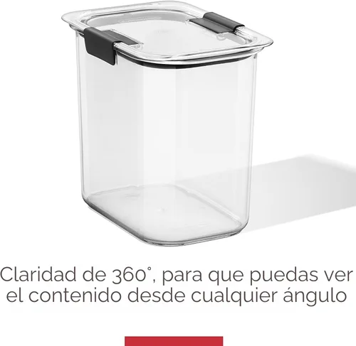 Miniatura 6 de Rubbermaid Brilliance - Recipiente hermético para almacenar alimentos de despensa, fabricado en plástico sin BPA, capacidad de 7,8 tazas, ideal