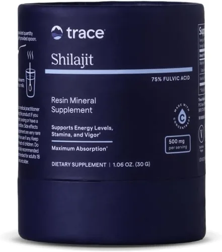Trace Minerals Resina Shilajit – Resina Shilajit del Himalaya para el bienestar general – Apoyo a la inmunidad – Energía, cerebro y apoyo de salud