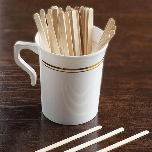 Miniatura 5 de Efavormart - Paquete de 5000 agitadores de café desechables redondos clásicos de madera de abedul de 4 pulgadas