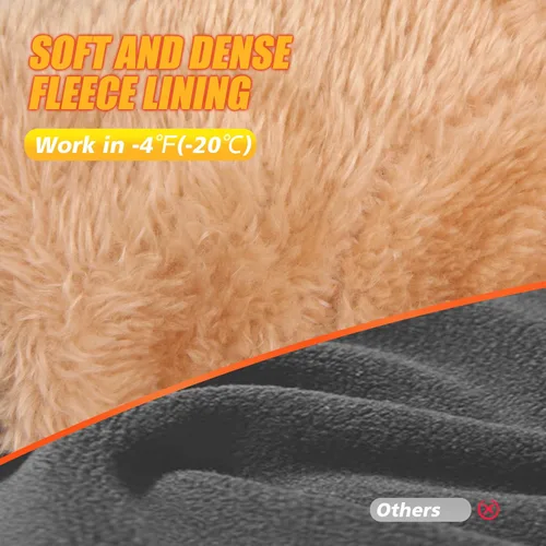 Miniatura 3 de ihuan Guantes de invierno impermeables a prueba de viento para hombre y mujer, guantes cálidos para clima frío, dedos con pantalla táctil